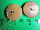  2  Vtg 1 1 8  Compass Natural Wood Metal Shank Novelty Buttons Non-working-s560