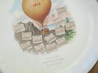 Dixon  Ca 1912 First National Bank Calendar Plate  Hot Air Balloon Aviation