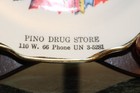 Vintage Rt 66 Pino Drug Store Indian Chief Plate Authentic 1950s Real Americana