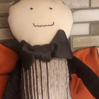 Woof   Poof 2015 Halloween Vampire Plush Shelf Sitter Doll Black Orange Decor