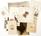 1890-1950s Lot Of Real Photographs And Negative Film 14 Pcs Bulk Photo F16