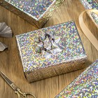 Merture Silver Holographic Wrapping Paper Roll - 17 In X 33 Ft