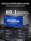36v 100ah Golf Cart Lithium Battery Kit Metal Case With 25a Charger Club Car
