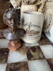 Antique Bronze Bust Of  Meyerbeer On Marble Base