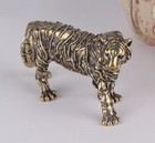 Brass Tiger Animal Statue Small Sculpture Tabletop Figurine Home Decor Gifts