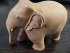 Vintage Hand Carved Wooden Elephant Statue figurine Africa Rare  