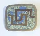 Vintage Mexican Sterling Silver Brooch   Pendant W Enamel   Mixed Metal Pattern
