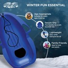 Flexible Flyer Spitfire Sled 1 Person Toboggan With Tow Rope   Seat Pad  Blue