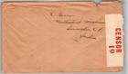 India 1940 British Wwii Postal History Censored Cover Addr Usa Mult Franking