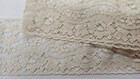Vintage antique  Ecru  Cotton Insertion Lace  5 Yards