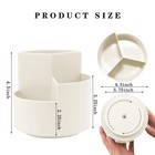 Desk Pencil Pen Holder 360-degree Rotating Desktop Storage Organizer White