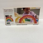 Fisher Price Wooden Stacking Rainbow 6pc Set Development Toy Hxt73 Ages 18 M 