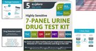 Home Safe 7 Panel Multi-drug  Kit - 5 Pack With