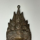 Metal Mask Wall Hanging Tarnished Silver Tone Unbranded No Markings India  Heavy