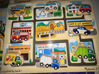 8 Melissa And Doug Preschool Wooden Puzzles Animals Disney Cars Trucks Complete