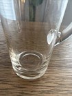 Vintage Pink Tinted Glass Martini Pitcher With Handle And Pinched Spout 9  Tall