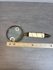 Vintage Brass Magnifying Glass Heavy Great Magnification Handle Unique