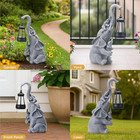 Solar Elephant Statue Outdoor Decor  Solar Powered Garden Lights With Glowing