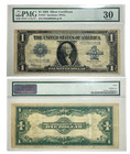 1923  1 Dollar Bill Silver Certificate Large Note Speelman white Fr 237 Pmg Vf30