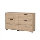 Tvilum  Sofia Jackson Hickory 6 Drawer Double Dresser
