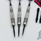 Steel Tip Darts Set Devil Flights Brass Shafts Dart Tool W Fat Cat Case   Extras