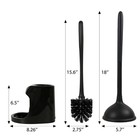 Garitin Plunger And Toilet Brush Set With Holder  Brush For Bathroom Cleaning