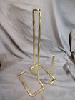 Vintage Mcm Roll Towel Rack Stand Angular  Brass Finish Paper Towel Holder