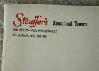 Stouffer s Riverfront Hotel St Louis Letterhead Envelope Unused