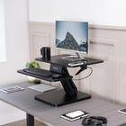 Vivo Black Height Adjustable 25 Inch Standing Desk 25  - Dual Tier 
