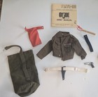 1966 Gi Joe Mp Jacket  Scarf  Armband  Pistol  Holster  Belt  Club  Duffle Bag  