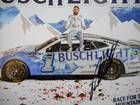 Ross Chastain Signed 2024  1 Buschlight Trackhouse Chevy Nascar 8x10 Hero Card