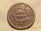 1850 Braided Hair Half Cent