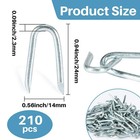 210 Pcs U Fence Staples - Galvanized U Shaped Nails Heavy Duty Staples Fencing