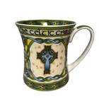 The Celtic Cross Irish Weave Design Art Bone China Coffee Tea Mug Set Of 3