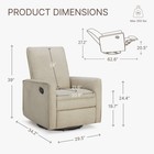 Chita Nursery Glider Recliner  Upholstered Rocker Manual Reclining Chair