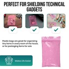 Plastics Pink Anti-static Seal Zip Top Lock Reclosable Poly Bags 4mil All Size