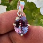 Certified 20 Ct Natural Color Change Alexandrite Pendant In Solid 925 Silver
