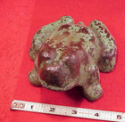 Antique Vintage Cast Iron Frog Doorstop 4 8lb Original Green Paint 6  Long