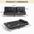 Modern Futon Sofa Bed  Convertible Futon Couch With Adjustable