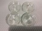 Set Of 4 Vintage Glass Coasters 3-7 8    Vg