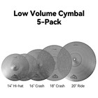 Eastrock 5-piece Low Volume Cymbal Set 14  Hi-hat 16  18  Crashes 20  Ride