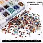 1 Box Gemstone Chip 18 Styles Undrilled Natural Material Crushed Irregular Chip 