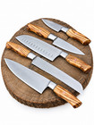 Custom Handmade J2 Steel Kitchen Chef Knife Set  kitchen Set   With Leather Bag