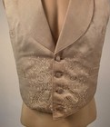Victorian 1880   s Men   s Printed Waistcoat Vest W Dated Buckle