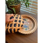 Vintage Blueberry Pie Keeper Plate With Lid   Recipe - Universal Trumps Corp