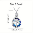 Tree Life Urn Memorial Ashes Pendant On 925 Plated Sterling Silver 22  Necklace