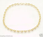 Puffed Mariner Anchor Link Ankle Bracelet Anklet Real Solid 14k Yellow Gold 