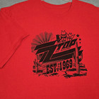 Zz Top Est  1969 Graphic T-shirt - Red - Men s 2xl - Texas Rock Pop Music Band