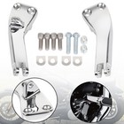 Chrome Rear Foot Peg Mounts Bracket For Harley Dyna 2006-2017 Super Glide Fxd