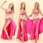 6 Colors Belly Dance Costume Set 2 Pics Bra   Belt 34b-40d B To D Cup 13 1234 